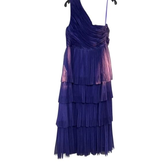 Hutch Xala One Shoulder Tiered Tulle Maxi Dress Size 6 Formal Party Cocktail - Picture 7 of 8